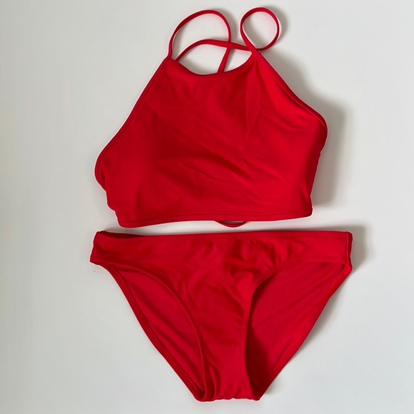 Aerie Red Bikini Set - Size S/M - Picture 1 of 8